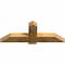 Ekena Millwork Eugene Rough Sawn Timber Gable Bracket, Western Red Cedar, 48"W x 18"H x 4"D x 6"F, 9/12 Pitch GBW048X18X0406EUG00RWR - alternate 3